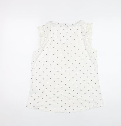 Womens UK Size 12 White Stuff White Basic Tank