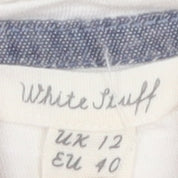 Womens UK Size 12 White Stuff White Basic Tank