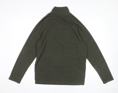 Trespass Men's Green 1/4 Zip Fleece Hoodie, Size M
