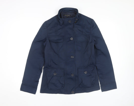 Laura Ashley Women's Blue Jacket, Size 12, Button Style