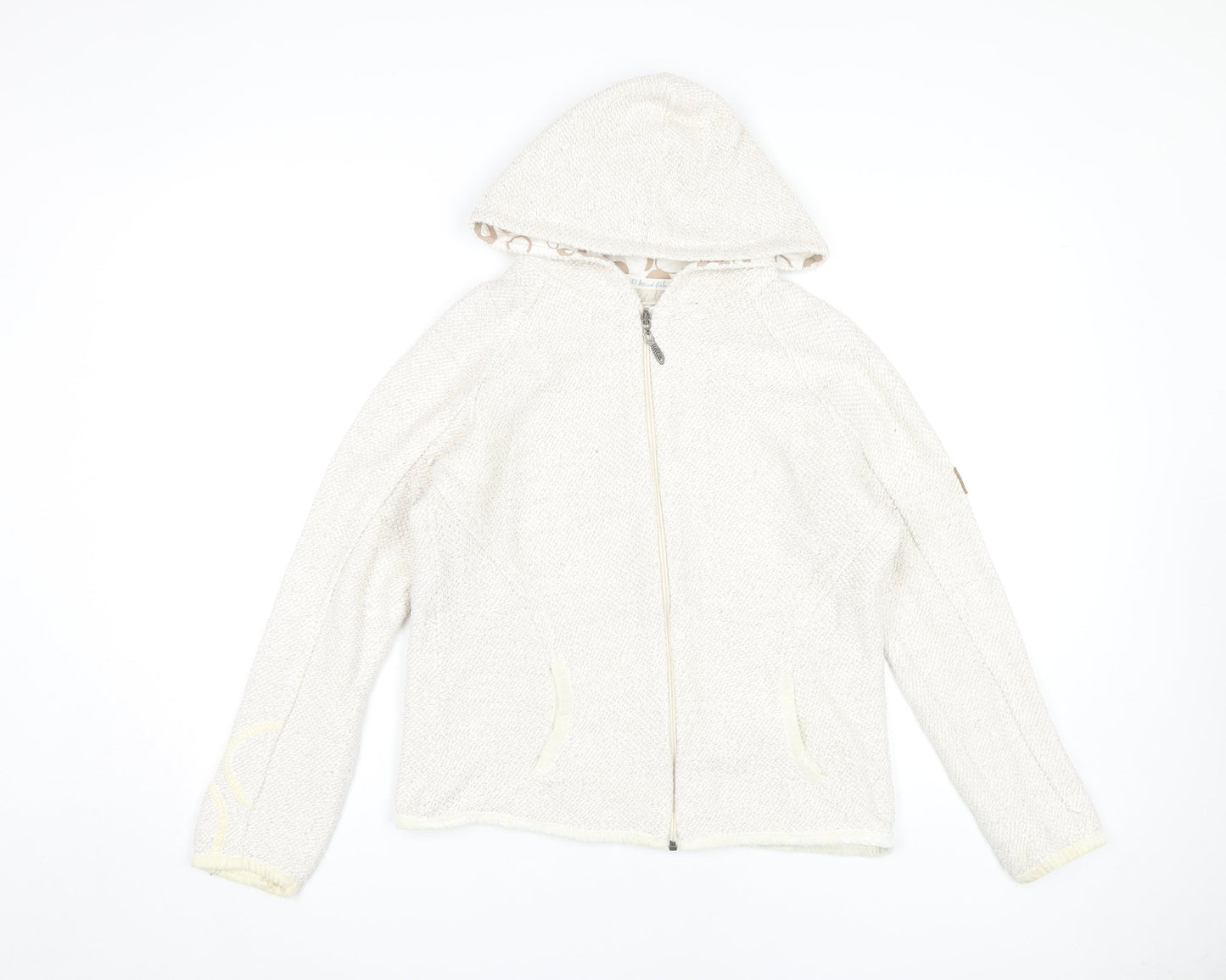 Womens UK Size S Weird Fish Ivory Hooded