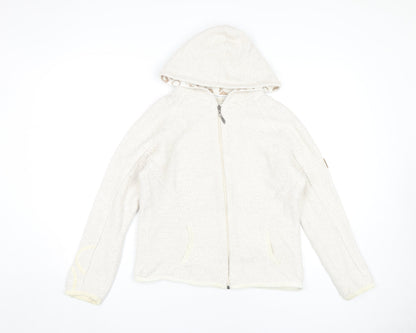 Womens UK Size S Weird Fish Ivory Hooded