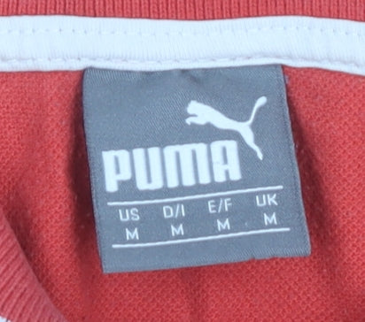 Unisex Adults UK Size M PUMA Red Basic Polo