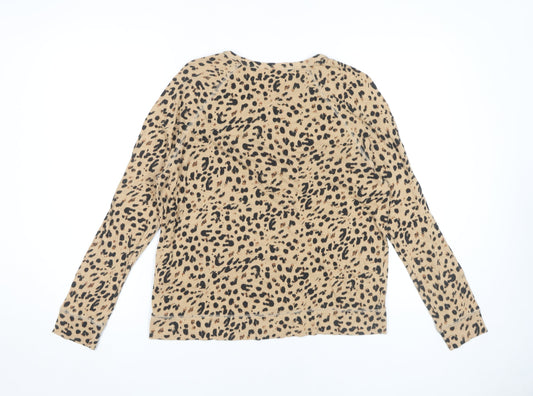 Banana Republic Women's Beige Animal Print T-Shirt M