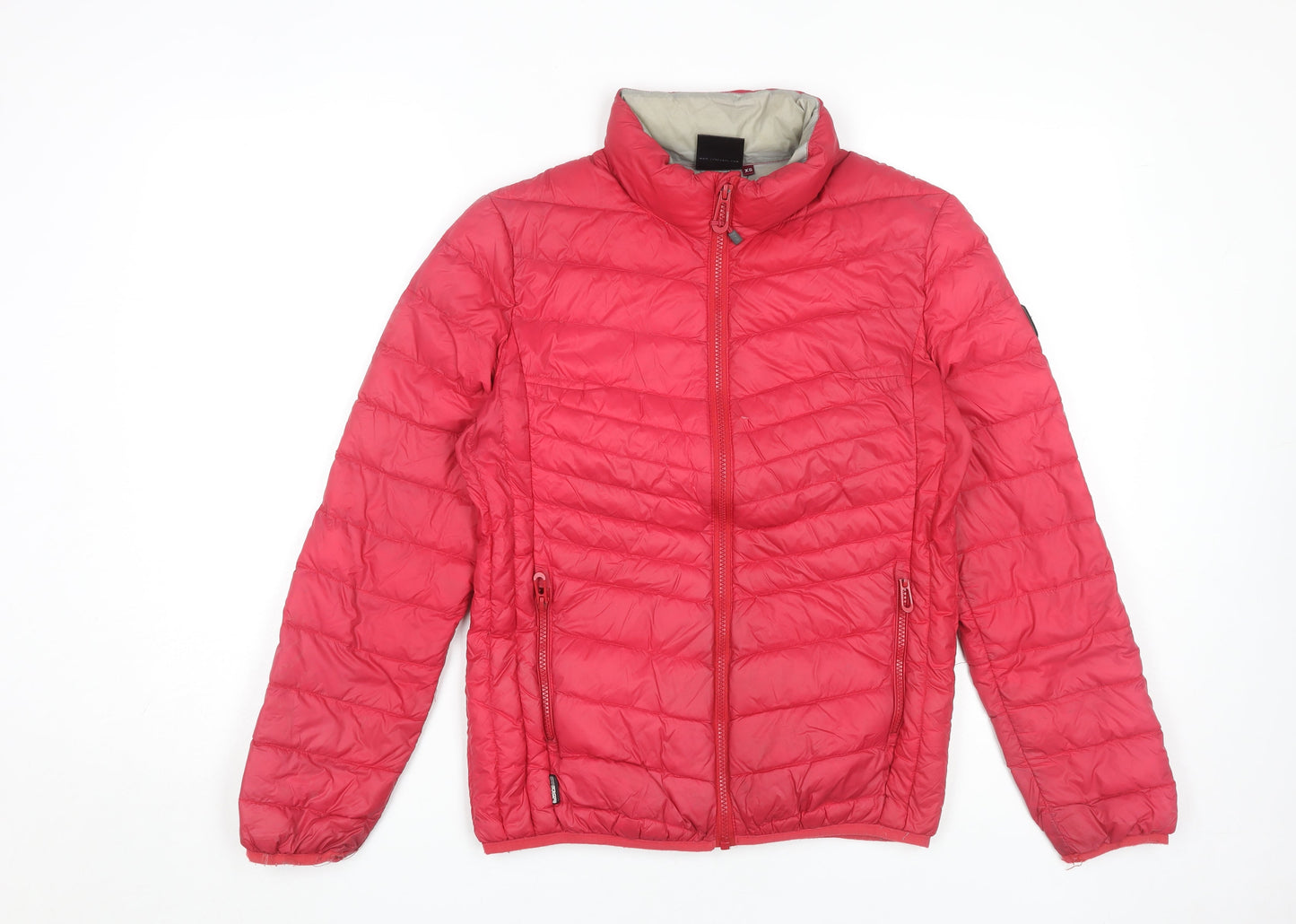 Womens UK Size XS Surfanic Red Puffer Jacket