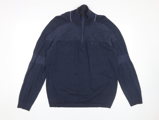 Hugo Boss Men's XL Blue Pullover Jumper