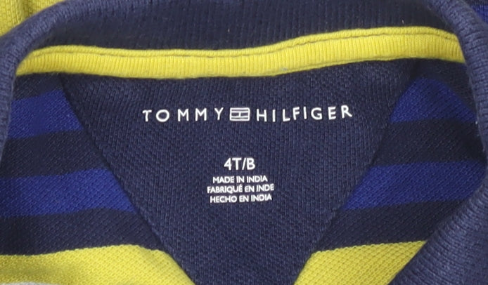 Tommy Hilfiger Boys Multicoloured Striped Polo Shirt 4 Years