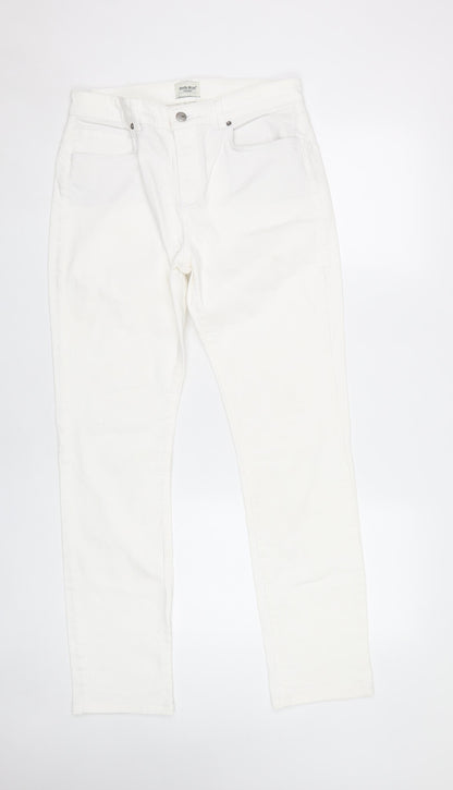 Womens UK Size 10 White Stuff Regular Fit Straight White Jeans