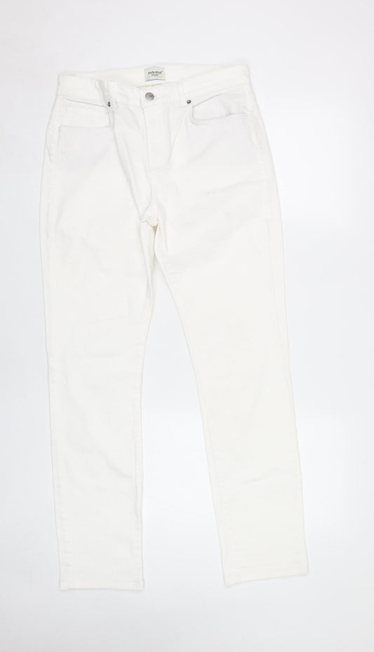 Womens UK Size 10 White Stuff Regular Fit Straight White Jeans