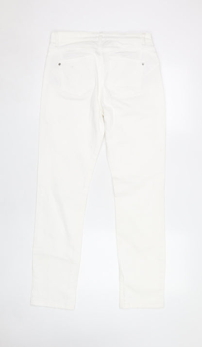 Womens UK Size 10 White Stuff Regular Fit Straight White Jeans