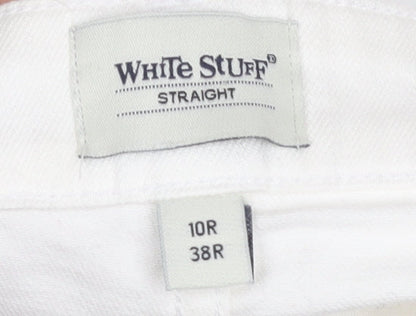 Womens UK Size 10 White Stuff Regular Fit Straight White Jeans