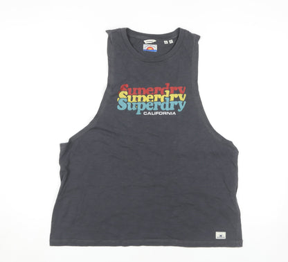 Womens UK Size 8 Superdry Black Basic Tank