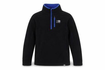 Front view of Karrimor boys’ black fleece 1/2 zip sweatshirt, 13 years