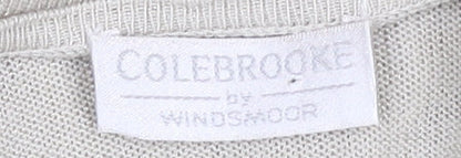 Colebrooke by Windsmoor Women's Beige Open Front Cardigan M