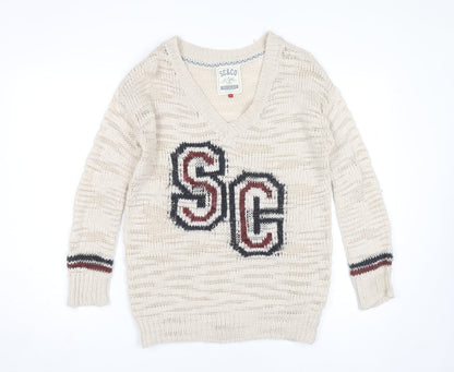 Womens UK Size 8 SoulCal & Co Beige Pullover Jumper