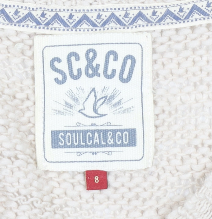 Womens UK Size 8 SoulCal & Co Beige Pullover Jumper
