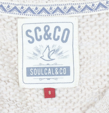 Womens UK Size 8 SoulCal & Co Beige Pullover Jumper