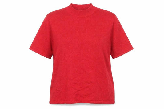 Womens UK Size L Jacques Vert Red Basic T-Shirt