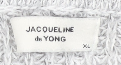 Womens UK Size XL Jacqueline de Yong Grey Pullover Jumper