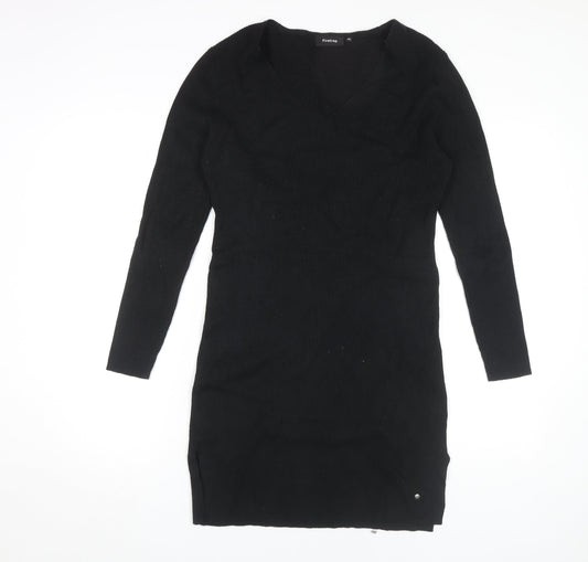 Firetrap Women's Black V-Neck Knit Dress Size 10