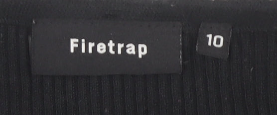 Firetrap Women's Black V-Neck Knit Dress Size 10