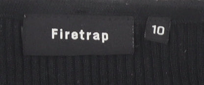 Firetrap Women's Black V-Neck Knit Dress Size 10