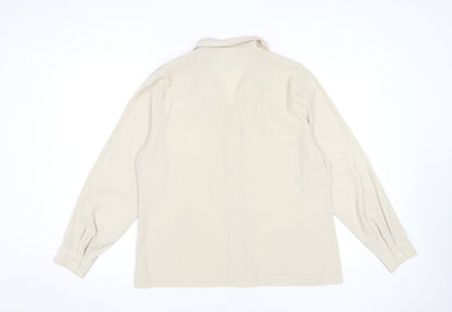 Alexon Women's Beige Blouse Size 14, Long Sleeve, Collared