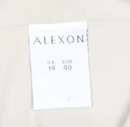 Alexon Women's Beige Blouse Size 14, Long Sleeve, Collared