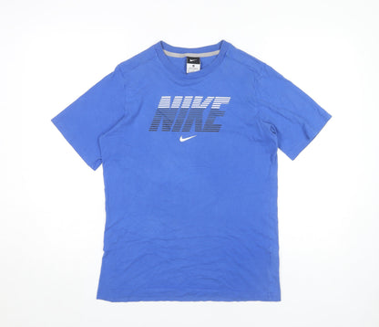 Nike Boys Blue XL Graphic Logo T-Shirt, Casual Short Sleeve