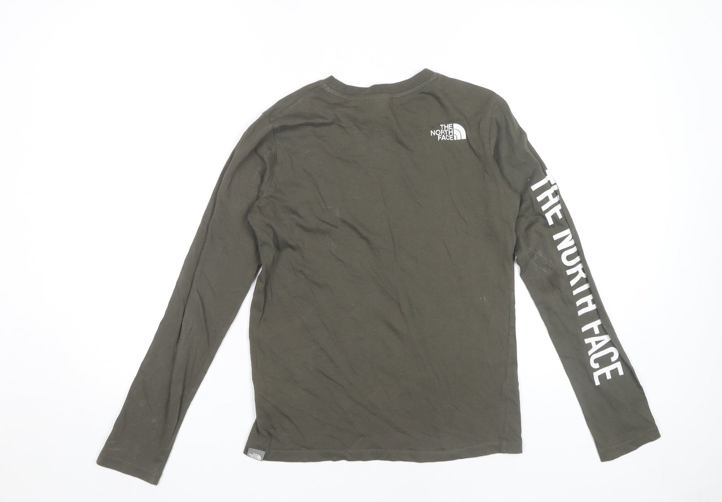 The North Face Boys Green Long Sleeve T-Shirt Size L