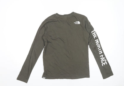 The North Face Boys Green Long Sleeve T-Shirt Size L