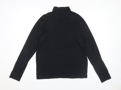 Hugo Boss Men's Black Polo Shirt, Long Sleeve, M