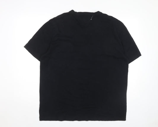 Tommy Hilfiger Men's Black XLT V-Neck T-Shirt