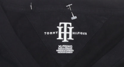 Tommy Hilfiger Men's Black XLT V-Neck T-Shirt