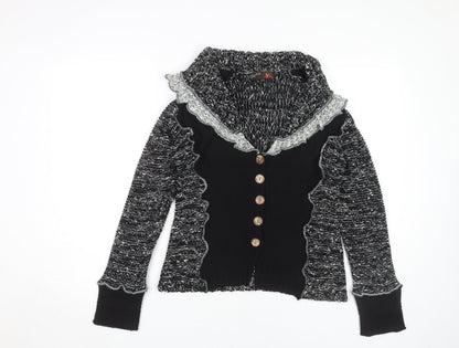 Womens UK Size S Stephen Black Cardigan Jumper