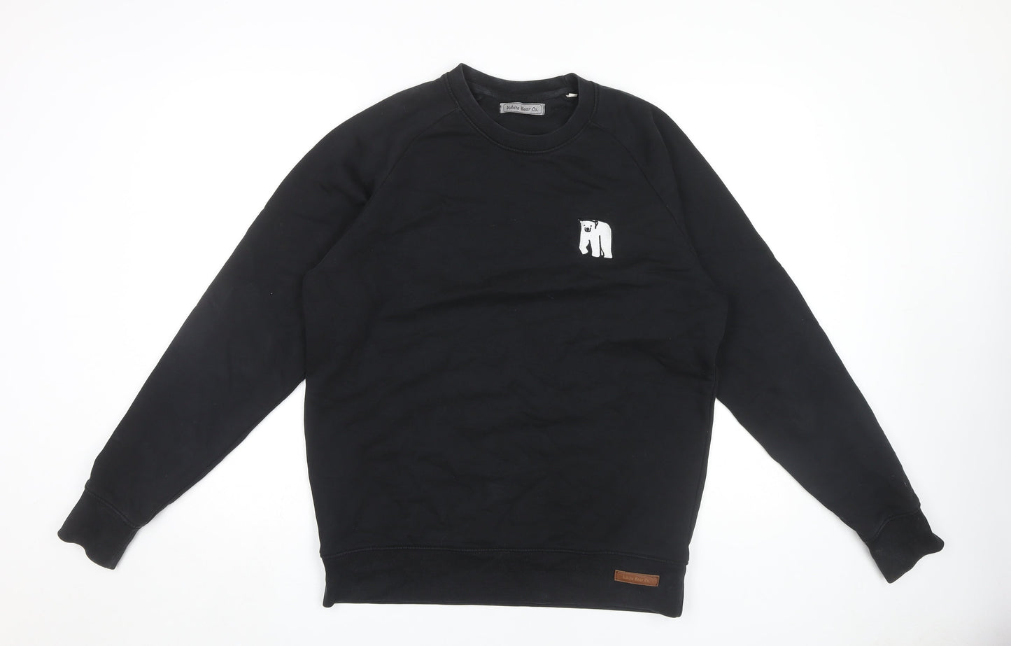 White Bear Co. Men's Black Pullover Logo Sweatshirt L