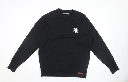 White Bear Co. Men's Black Pullover Logo Sweatshirt L