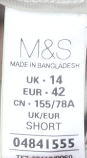 Womens UK Size 14 Marks and Spencer   Beige Trousers