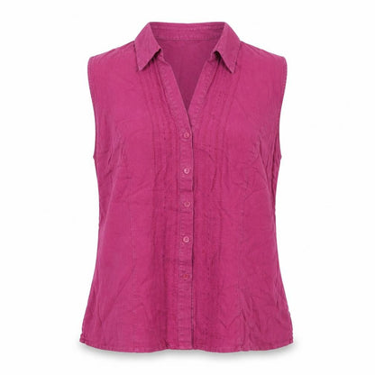 Womens UK Size 14 Marks and Spencer Purple Basic Button-Up