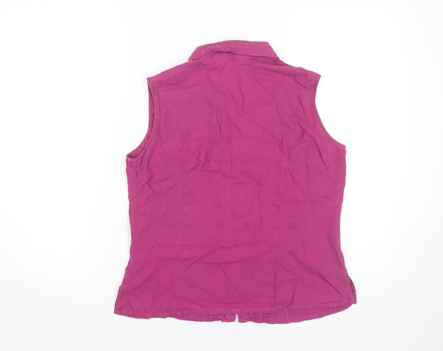 Womens UK Size 14 Marks and Spencer Purple Basic Button-Up