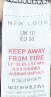 New Look Women's Black Floral Playsuit Size 10