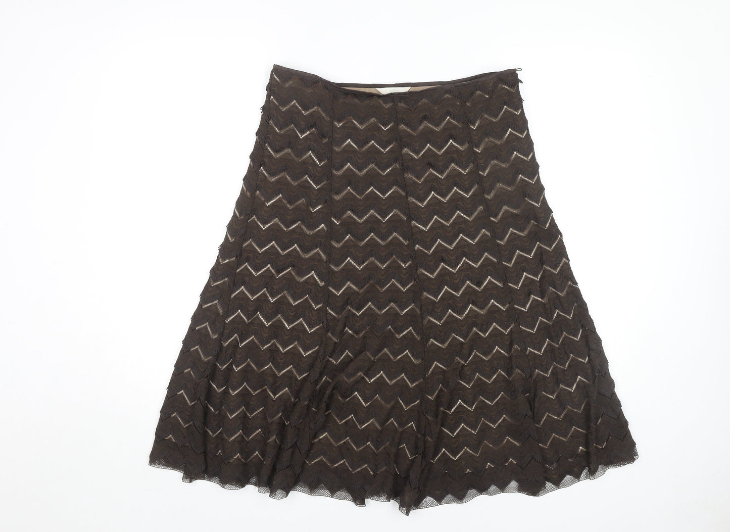 Marks and Spencer Women's Brown A-Line Midi Skirt UK 12