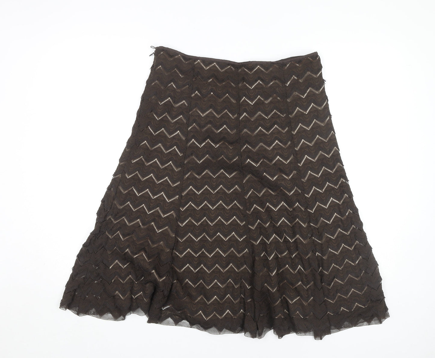 Marks and Spencer Women's Brown A-Line Midi Skirt UK 12