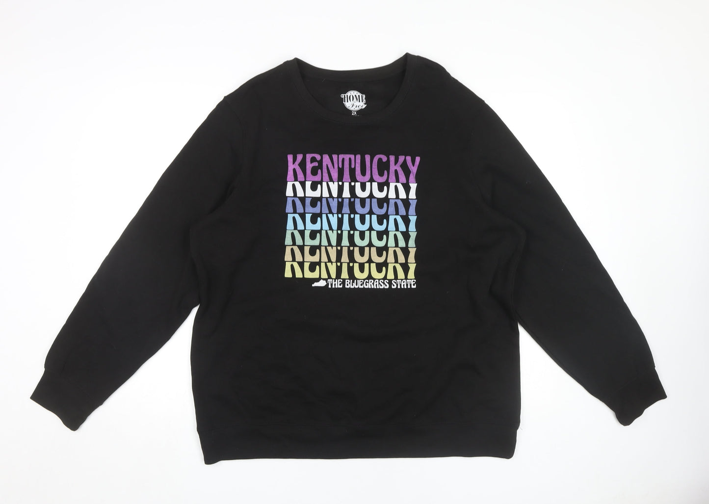 Home Free Black Women's Sweatshirt 2X Cotton/Polyester