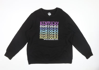 Home Free Black Women's Sweatshirt 2X Cotton/Polyester