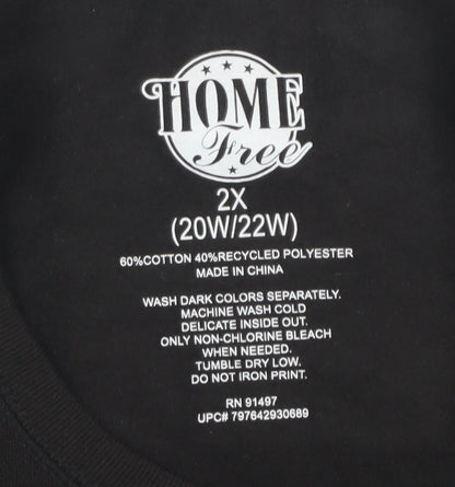 Home Free Black Women's Sweatshirt 2X Cotton/Polyester