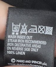 Marks and Spencer Women's Black Linen Pencil Skirt Size 14