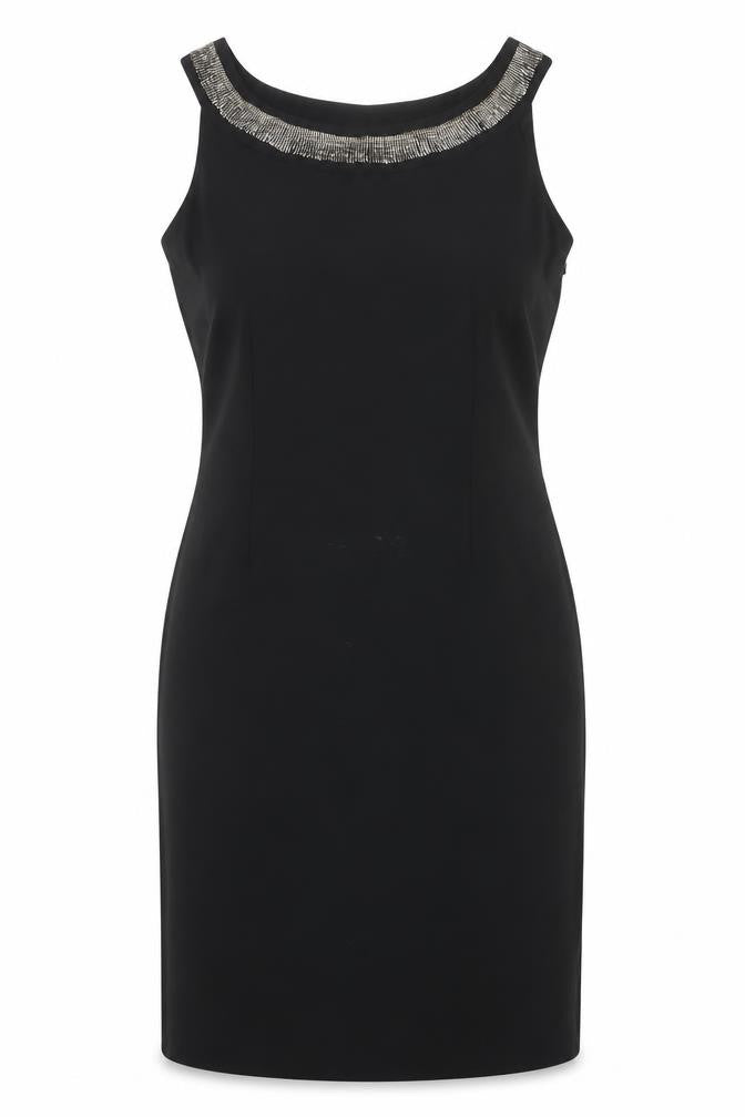 Michaela Louisa Black Sheath Dress, Size 12, Formal, Beaded