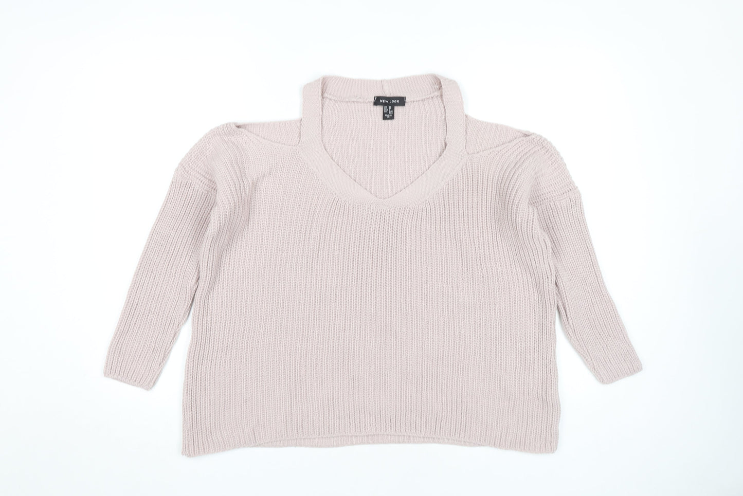 Womens UK Size M New Look Beige Pullover Jumper