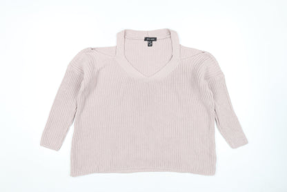 Womens UK Size M New Look Beige Pullover Jumper